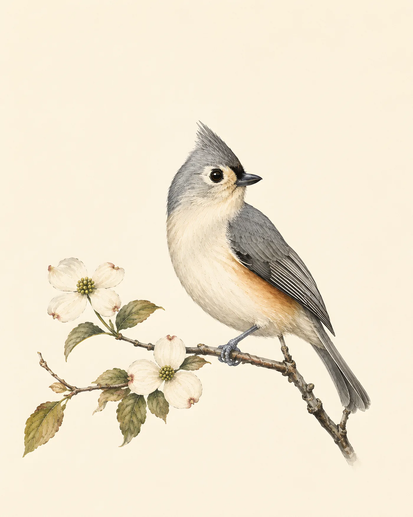 A fine-art bird plate ready for framing